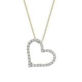14K Two Tone Gold Diamond Necklace (0.24 ctw, G-H, SI1)