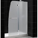 DreamLine SHDR-3148726-04-FR2 Aqua Shower Door Frosted Glass, Brushed Nickel