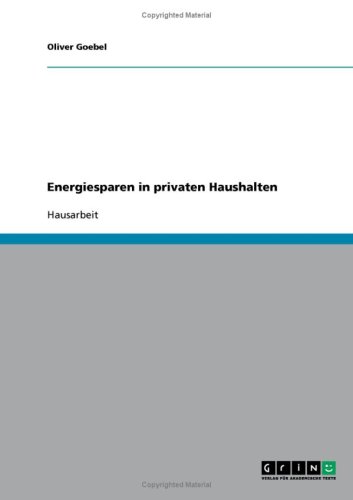 Energiesparen in privaten Haushalten