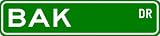 BAK Street Sign ~ Personalized Family Lastname Sign ~ Gameroom, Basement, Garage Sign **