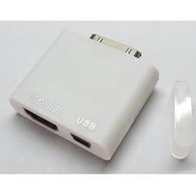 Vid�o HDMI et Micro Adaptateur USB pour Apple iPad 1 & 2, iPhone 4 et iPod Touch 4 - Regardez les films de votre iPad sur votre t�l�viseur ou moniteur HDMI.