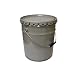Qorpak 237538 Gray Steel Open Head Pail with Pigmented Phenolic Lining, 5 gallon Capacity (Case of 84)