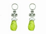 Ladies 0.08 Diamond and 3.04ct Peridot Earring Charms