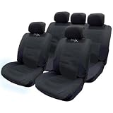 14pce Racing Mesh Universal Car Seat Covers All Black