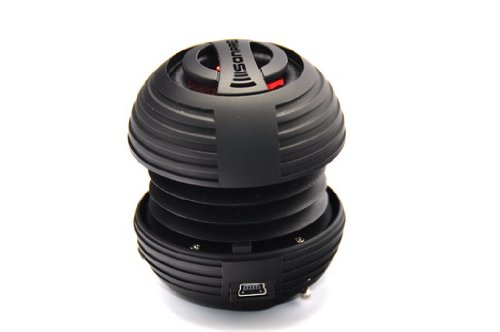 Sonpre Mini Portable Capsule Speaker System for PC, Phone, Tablet, Apple iPod Touch, iPhone 4, iPad, MP3 Player (BLACK) with Li-ion battery.