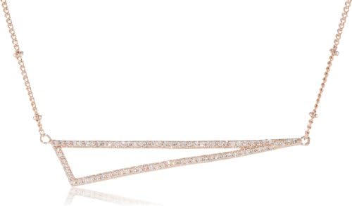 Melanie Auld "Fall Winter 2013" Pave Abstract Triangle Pendant Necklace, 15"