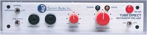 Summit Audio TD-100 Instrument Preamp and Tube Direct Box