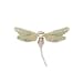 Enamelled Dragonfly Brooch- Lime Green
