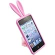 Bunny Skin Case With Furry Tail for Apple iPod Touch 4th Generation, Pink