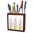 CherylsArt Flowers Art - Gladiolia Flowers - Tile Pen Holders-5 inch tile pen holder