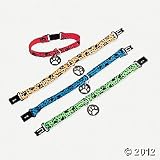 12 PUPPY PAW Collar Friendship BRACELETS/Kitten/CAT/DOG/Paw Print PARTY FAVORS/Assorted Colors 7"/DOZEN/TOYS/Birthday