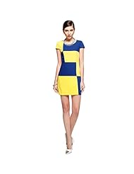 Round Neck Colorblocking Short Cap Sleeves Evening Dress/Party Dress 