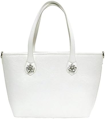 RESEXXY Women Shoulder Bags Fabric Handbag Pu Leather Handle Tote bag-white