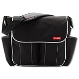 Dash Deluxe Edition Diaper Bag - Black with White Piping