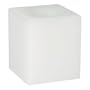 Candle Impressions CA10316WH 4-Inch Vanilla Scented Flameless Square Wax Candle, White