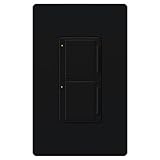 IMAGE OF Lutron MA-L3L3-MN Maestro 300 Watt Single Pole Dual Dimmer, Midnight
