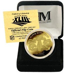 Pittsburgh Steelers vs. Arizona Cardinals Super Bowl XLIII 24KT Gold Flip Coin