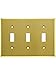 Classic Triple Toggle Switch Plate In Stainless Brushed