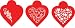 Designer Decorating Stencil Contemporary Hearts,-3.5"