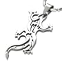 Reversible Lizard Stainless Steel Pendant