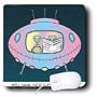 Londons Times Funny Aliens Cartoons - Alien Reading Enquirer - Mouse Pads