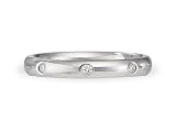 0.16 cts 3 Mm Comfort Fit Diamond Wedding Band - 14kt White or Yellow Gold