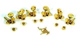 V98G Sta-Tite Original 3 x 3 Tuners Gold 14:1 Ratio