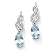 Aquamarine/Diamond Accent Earrings