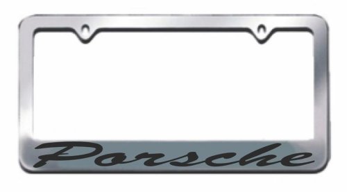 Porsche Chrome License Plate Frame Script