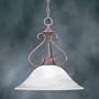 Thomas Lighting M2550-81 One Light Pendant, Tile Bronze Finish with Swirled Marble Glass
