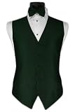 Tuxedo Vest - Venetian Collection Hunter with Coordinating Bowtie