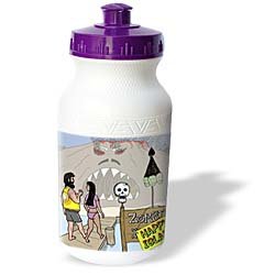Rich Diesslins Funny General Cartoons - Halloween - Zombie Survivor Game Shows - Water Bottles by 