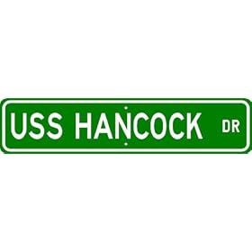 USS Hancock Street Sign