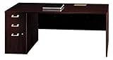 Bush Furniture Quantum 72-Inch Left Credenza with Pedestal, Harvest Cherry