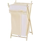 Picci Cortina Laundry Hamper in Cream and White by Picci