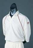 GUNN & MOORE Teknik 3/4 Sleeve Boys Cricket Shirt , MAROON, Large Boys