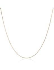 18k Gold .75mm D-Cut Box Chain Necklace