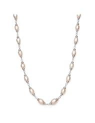 Sterling Silver 17" Necklace with 8-9mm Natural Freshwater Pearls