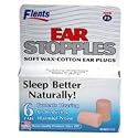 Flents Ear Stopples Soft Wax-Cotton Ear Plugs, 6 Pair