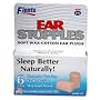Flents Ear Stopples Soft Wax-Cotton Ear Plugs, 6 Pair