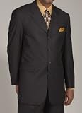 Vanetti Black Solid 4-Button Fashion Suit