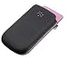 BlackBerry Torch Leather Pocket Case (Black w/Pink)