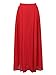 Choies Women's Red/Black/Green Casual Plain High Waist Chiffon Midi Skirt