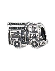 Genuine Zable (TM) Product. 925 Sterling Silver Fire Truck Bead Charm. 100% Satisfaction Guaranteed.