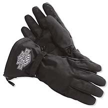 Harley-Davidson&reg; Waterproof Nylon Gloves. Embossed reflective Bar & Shield logo. 98170-05VM