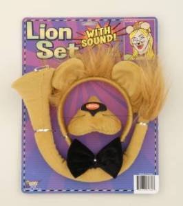 Lion Costume Set w/ Sound Halloween Costume Kit