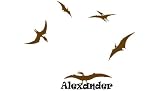 Personalized name wall decal-dino wall sticker-31 X 26 inches-by aluckyhorseshoe