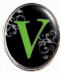 Finders Key Purse Letter V Keychain