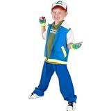POKEMON ASH COSTUME DIAMOND AND PEARL DELUXE CHILD SIZE SMALL