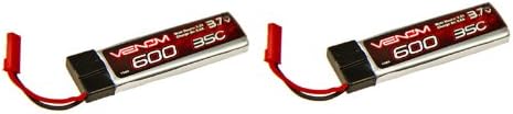 Venom 35C 1S 600mAh 3.7V LiPO Battery with JST Plug (2-Pack)